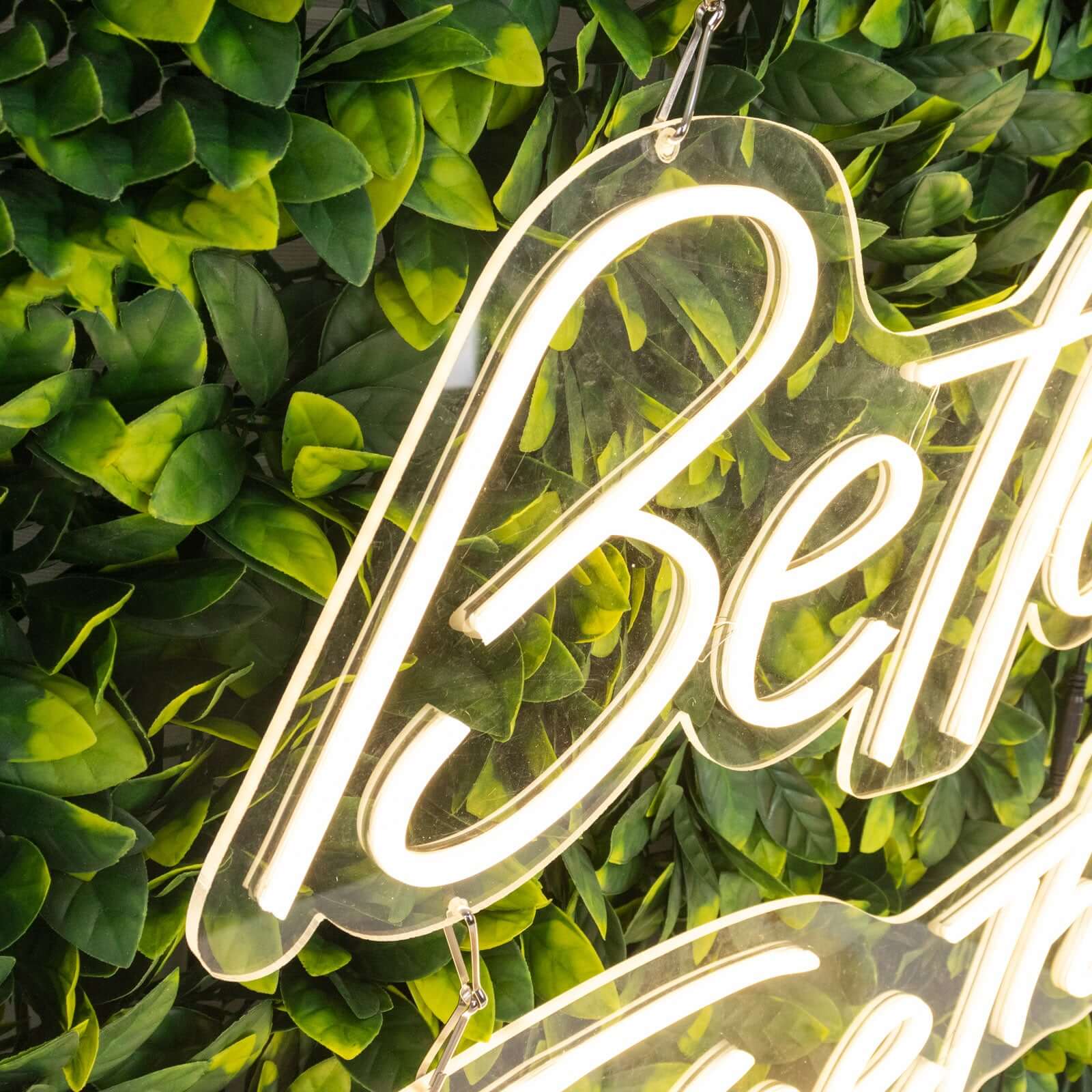 32" Better Together LED Neon Light Sign for Party or Home Wall Decor, Warm White Reusable Hanging Light With 5ft Chain - Bell Racket Store