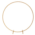 32" Gold Metal Round Hoop Wedding Centerpiece, Self Standing Table Floral Wreath Frame - Bell Racket Store