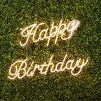 32" Happy Birthday Neon Light Sign, LED Reusable Wall DÃ©cor Lights With 5ft Hanging Chain - Bell Racket Store