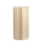 32" Ivory Cylinder Display Column Stand, Pillar Pedestal Stand With Top Plate - Bell Racket Store