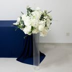 32" Ribbed Cylinder Floor Vases 2 Pack â€“ Tall Clear Glass Vases for Event Aisles, Entryways & Wedding Decor - Bell Racket Store