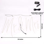 33" Mr and Mrs Neon Light Sign, LED Reusable Wall DÃ©cor Lights With 5ft Hanging Chain - Bell Racket Store