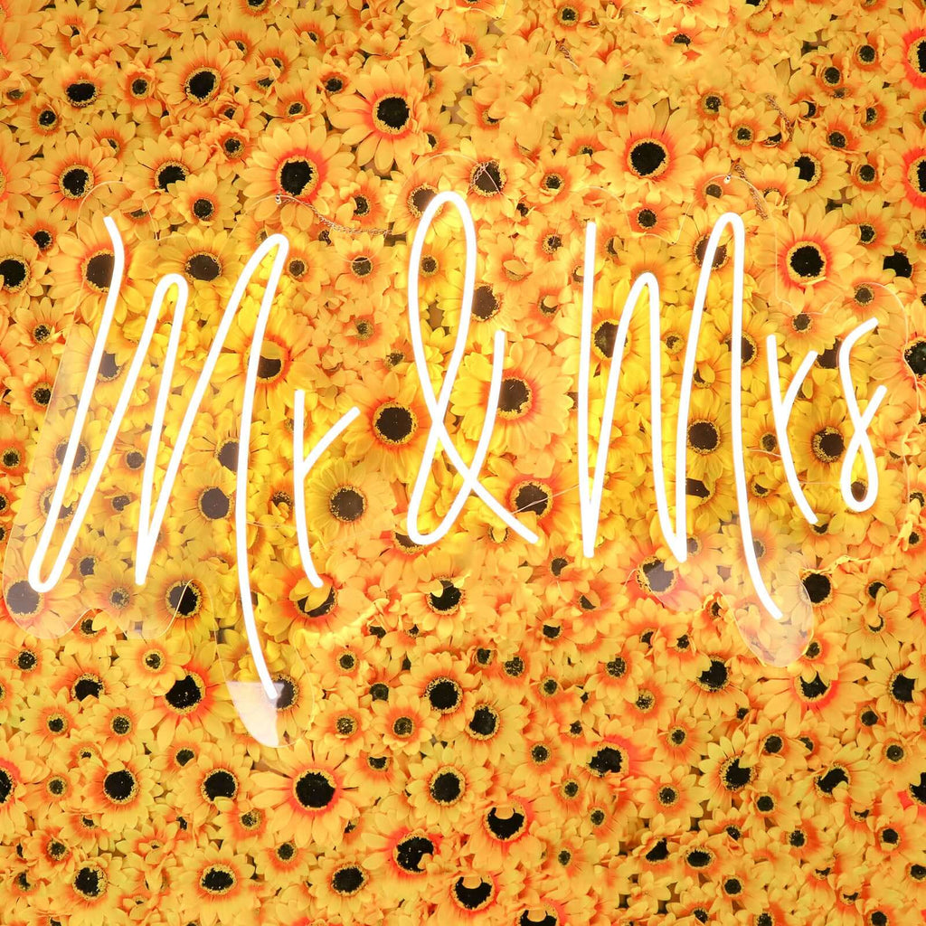 33" Mr and Mrs Neon Light Sign, LED Reusable Wall DÃ©cor Lights With 5ft Hanging Chain - Bell Racket Store