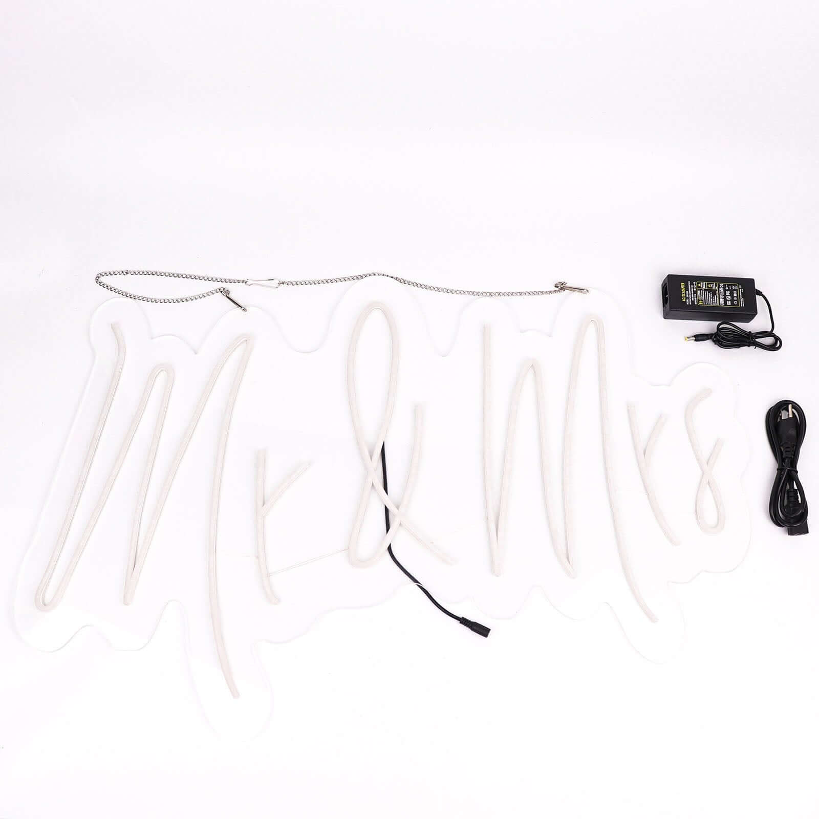 33" Mr and Mrs Neon Light Sign, LED Reusable Wall DÃ©cor Lights With 5ft Hanging Chain - Bell Racket Store