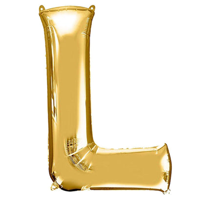 35" Gold Letter and Number Balloons, Shiny Metallic Mylar Foil Helium Air Balloons - NestOCart