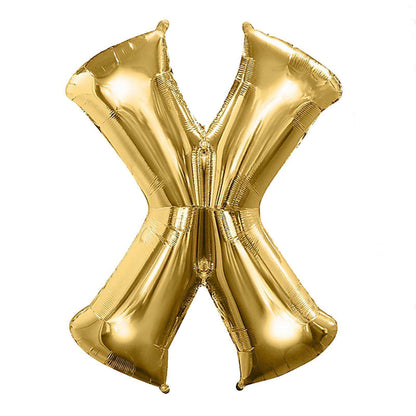 35" Gold Letter and Number Balloons, Shiny Metallic Mylar Foil Helium Air Balloons - NestOCart