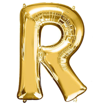 35" Gold Letter and Number Balloons, Shiny Metallic Mylar Foil Helium Air Balloons - NestOCart