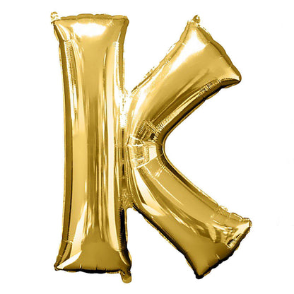 35" Gold Letter and Number Balloons, Shiny Metallic Mylar Foil Helium Air Balloons - NestOCart