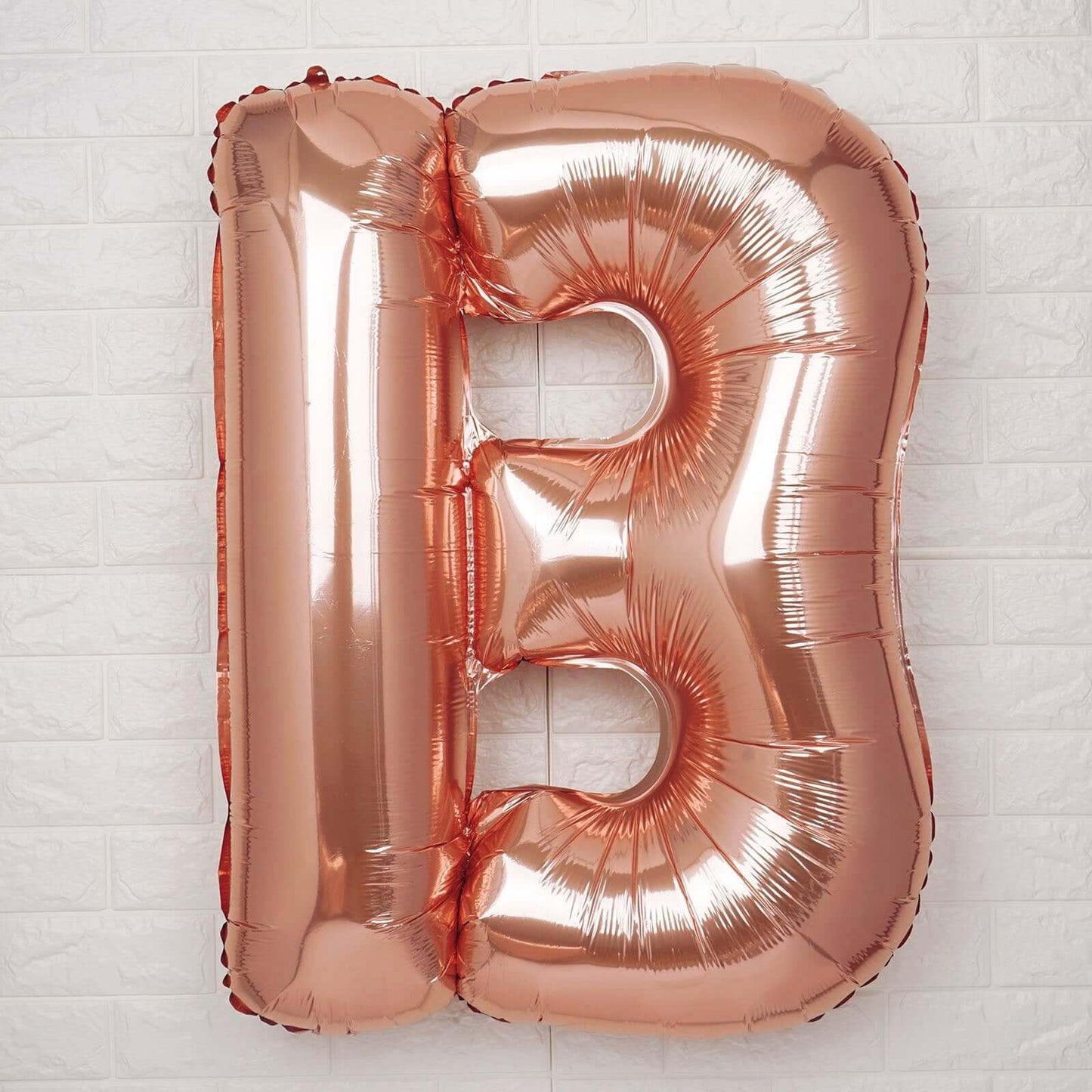 35" Rose Gold Letter and Number Balloons, Metallic Mylar Foil Helium Air Balloons - Bell Racket Store