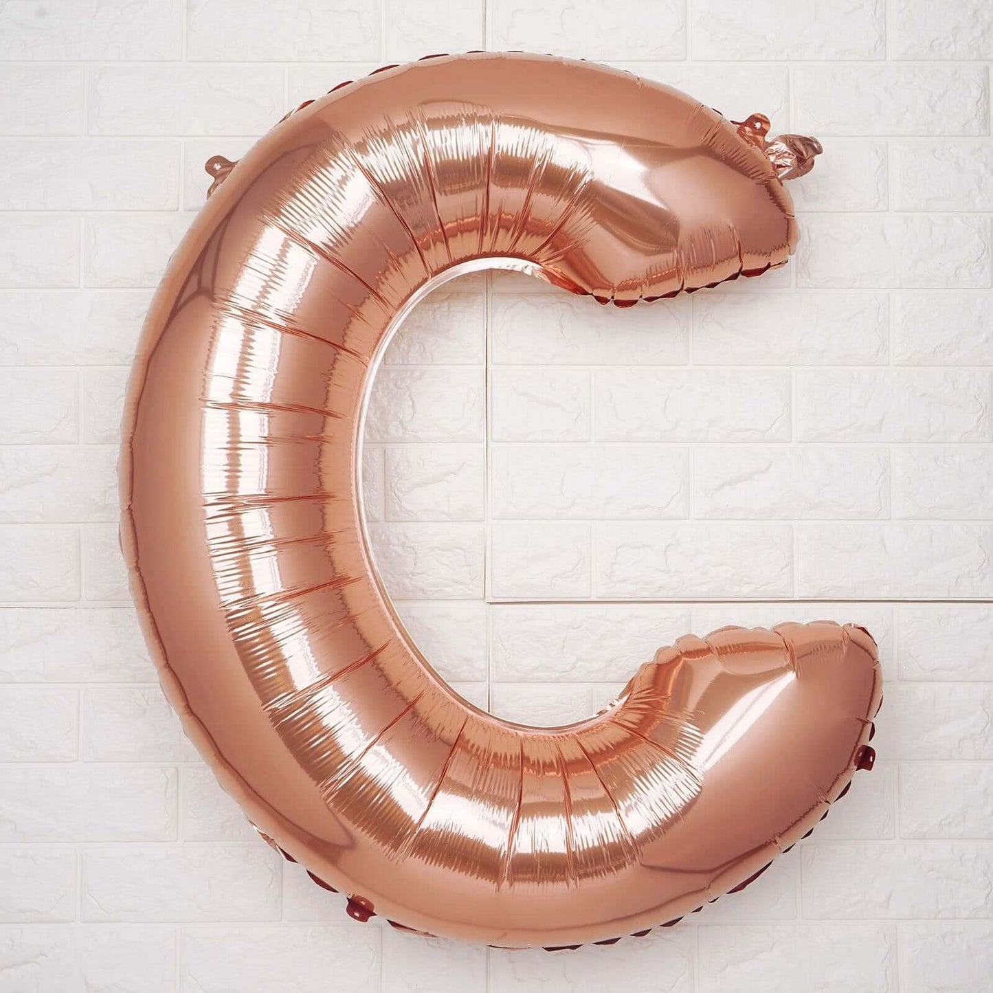 35" Rose Gold Letter and Number Balloons, Metallic Mylar Foil Helium Air Balloons - Bell Racket Store