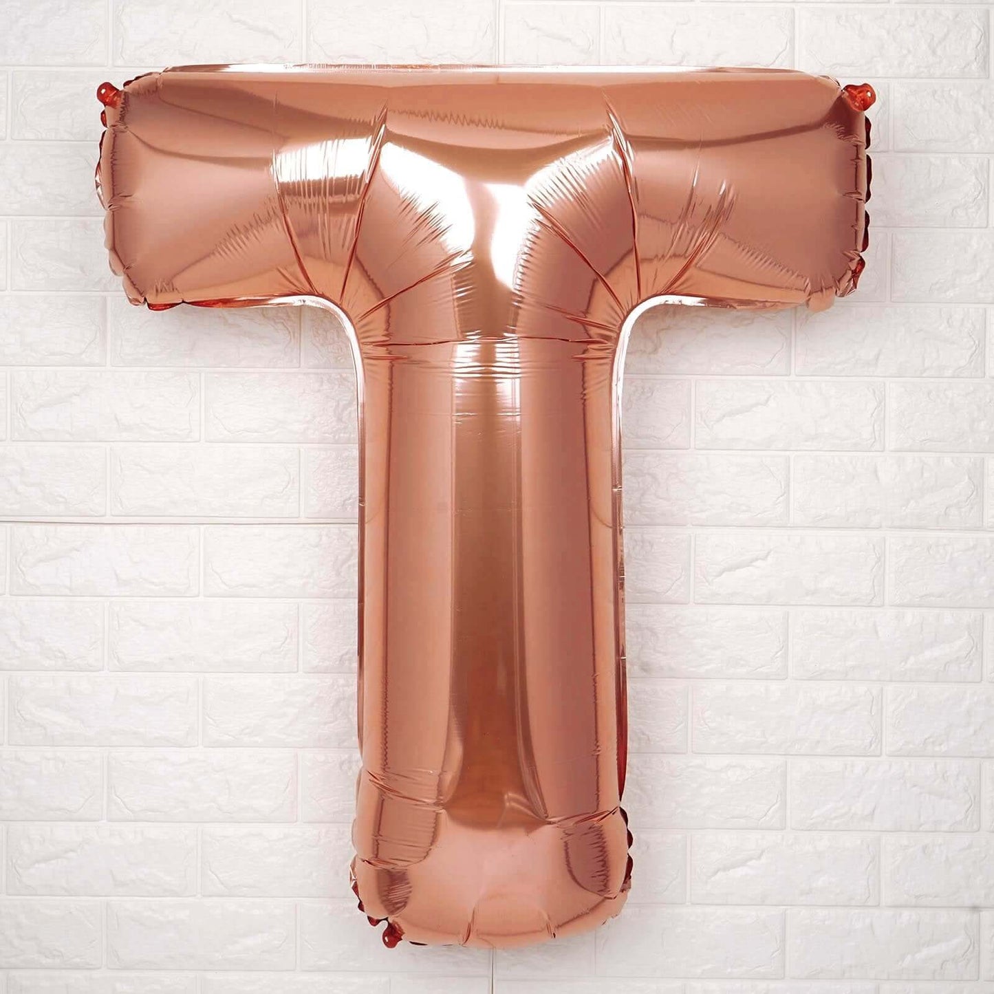 35" Rose Gold Letter and Number Balloons, Metallic Mylar Foil Helium Air Balloons - Bell Racket Store