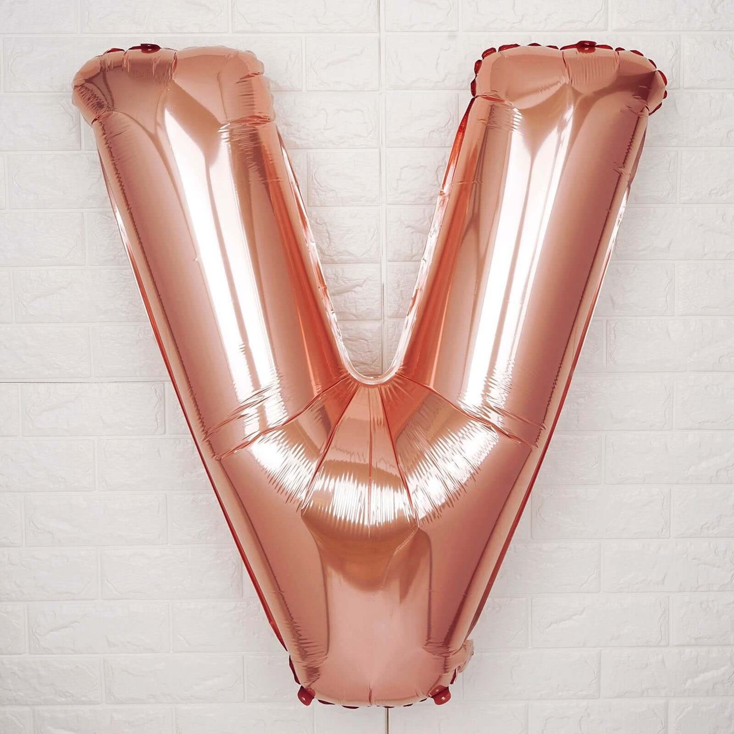 35" Rose Gold Letter and Number Balloons, Metallic Mylar Foil Helium Air Balloons - Bell Racket Store