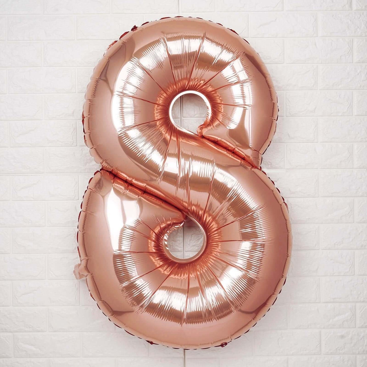 35" Rose Gold Letter and Number Balloons, Metallic Mylar Foil Helium Air Balloons - Bell Racket Store
