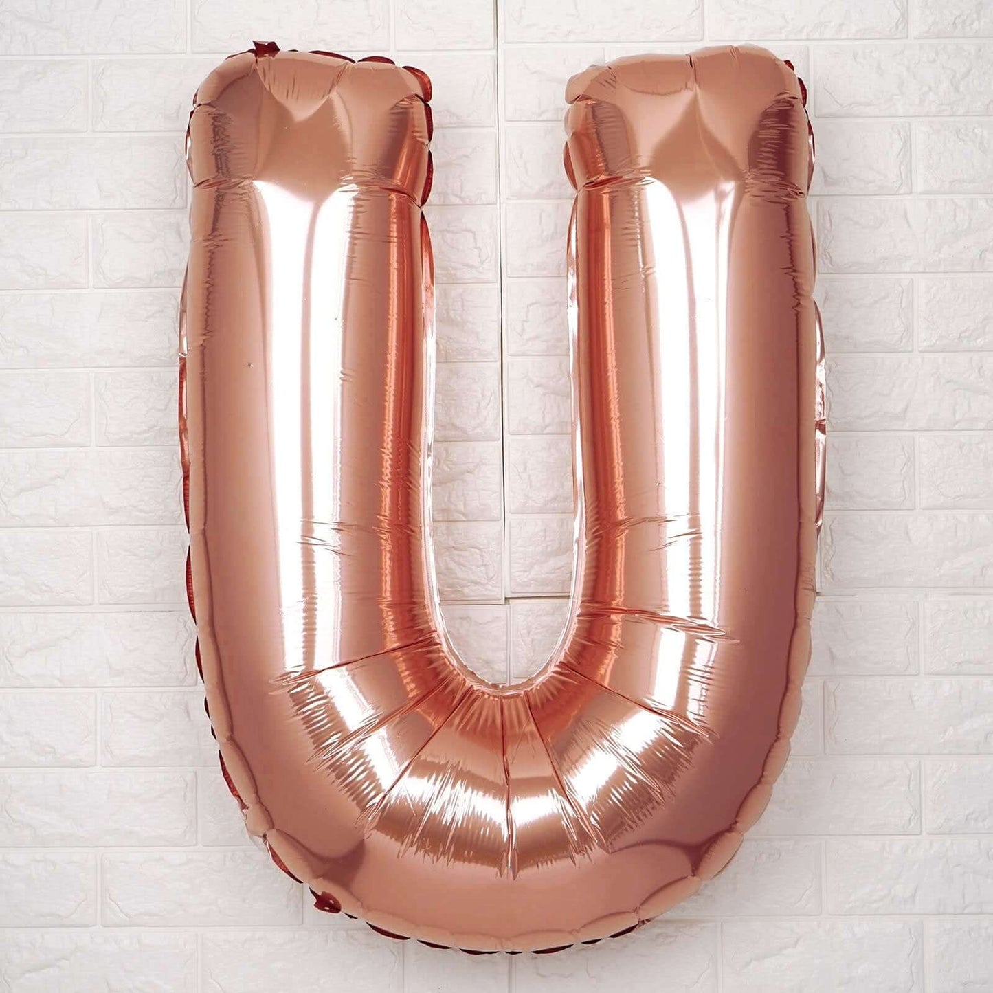 35" Rose Gold Letter and Number Balloons, Metallic Mylar Foil Helium Air Balloons - Bell Racket Store