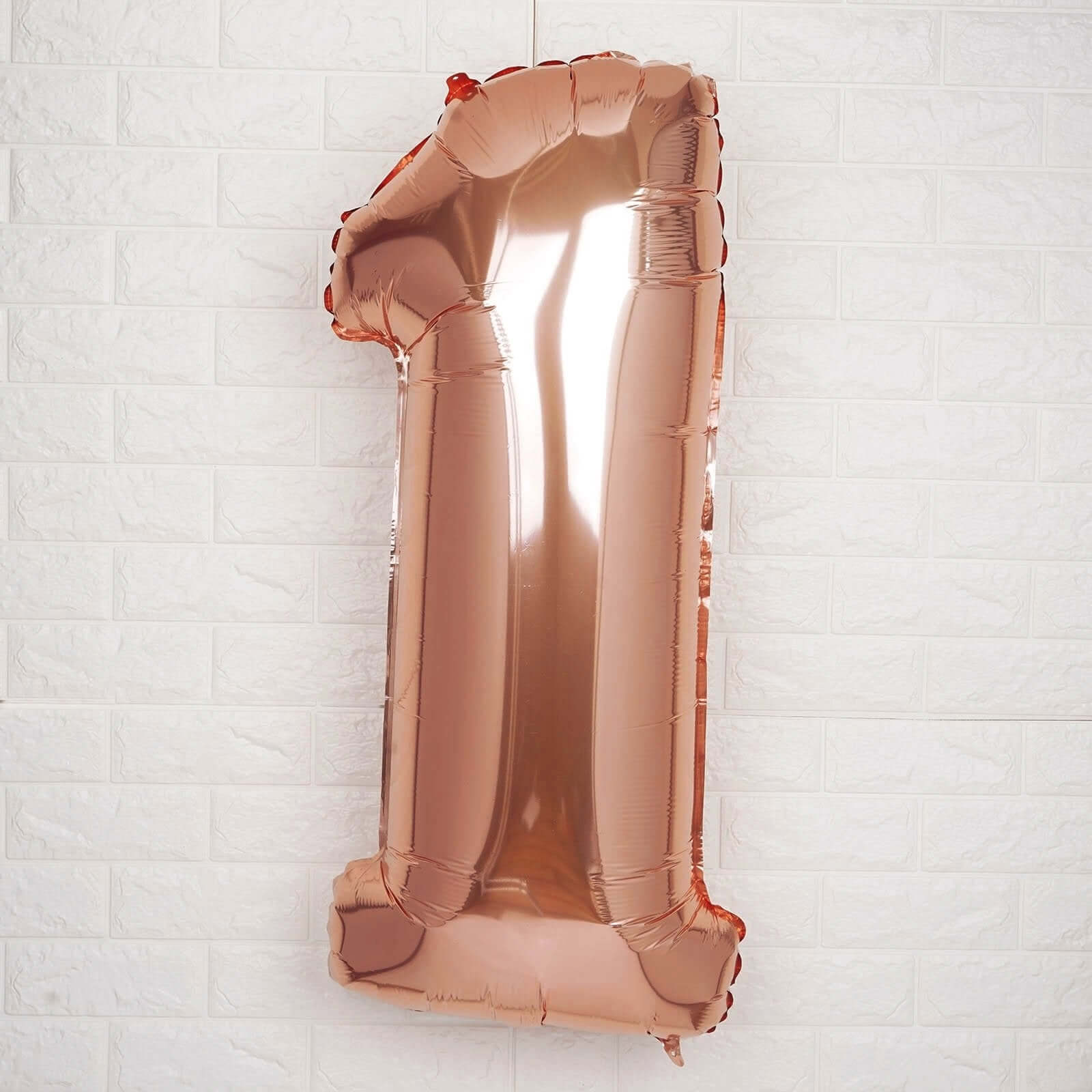 35" Rose Gold Letter and Number Balloons, Metallic Mylar Foil Helium Air Balloons - Bell Racket Store