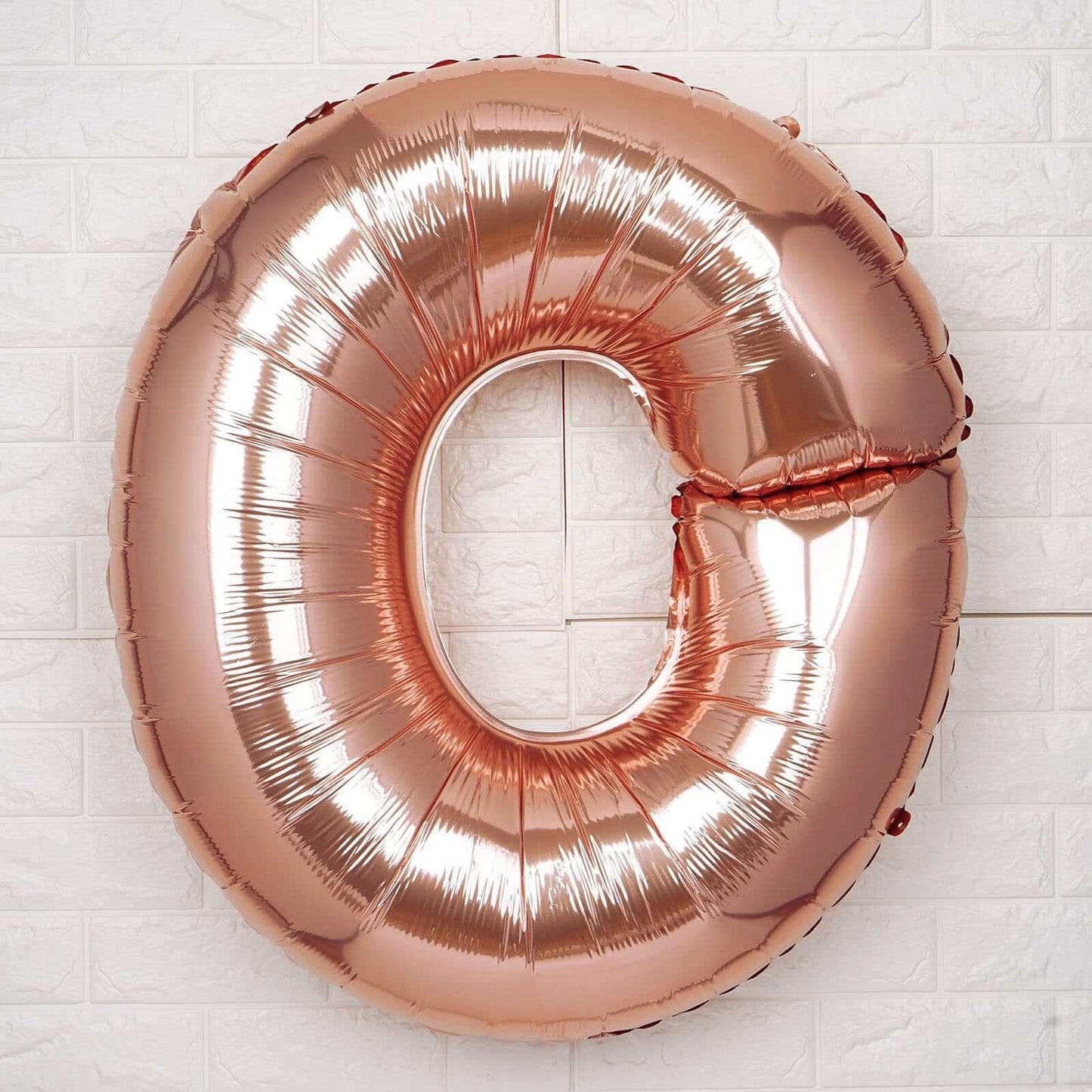 35" Rose Gold Letter and Number Balloons, Metallic Mylar Foil Helium Air Balloons - Bell Racket Store