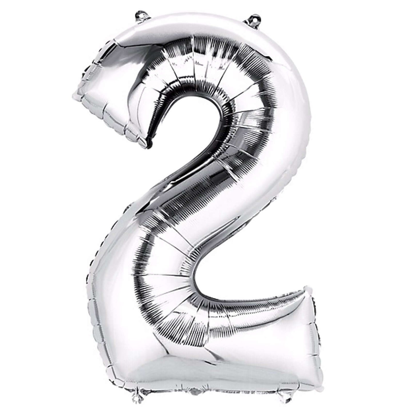 35" Silver Letter and Number Balloons, Metallic Mylar Foil Helium Air Balloons - NestOCart