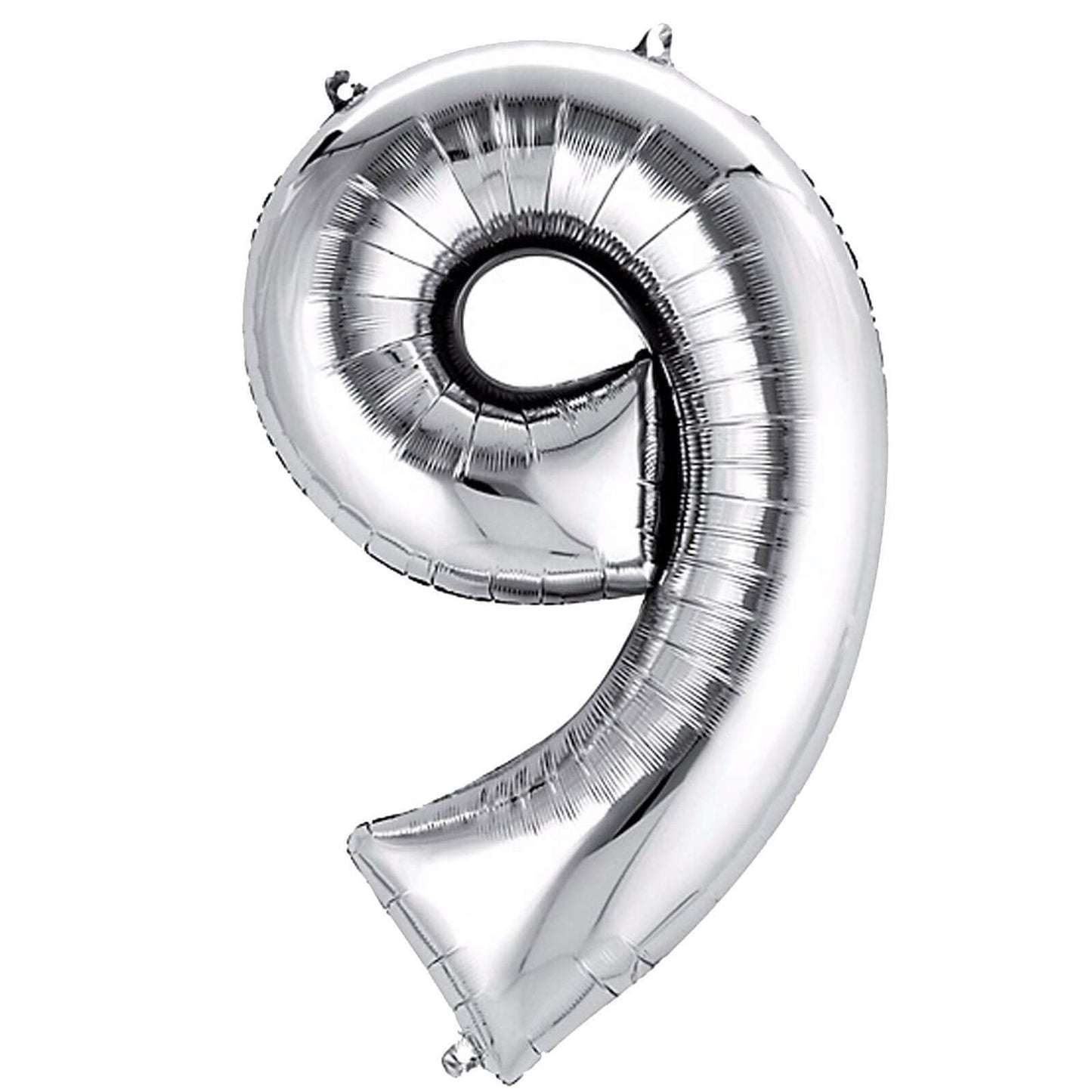 35" Silver Letter and Number Balloons, Metallic Mylar Foil Helium Air Balloons - NestOCart