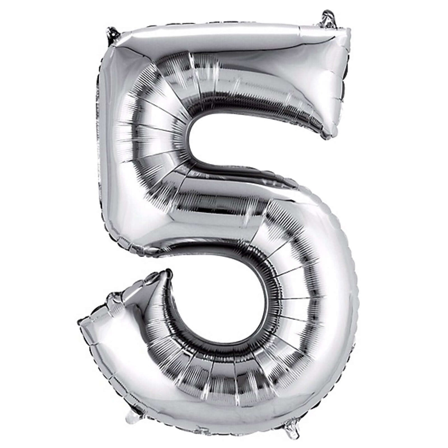 35" Silver Letter and Number Balloons, Metallic Mylar Foil Helium Air Balloons - NestOCart