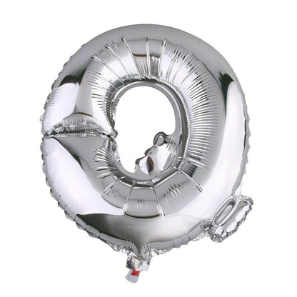 35" Silver Letter and Number Balloons, Metallic Mylar Foil Helium Air Balloons - NestOCart