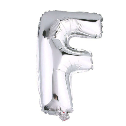 35" Silver Letter and Number Balloons, Metallic Mylar Foil Helium Air Balloons - NestOCart