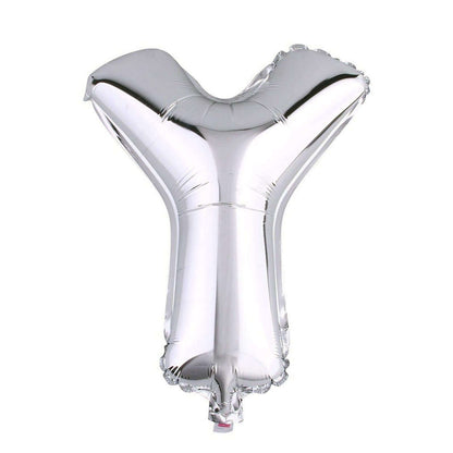 35" Silver Letter and Number Balloons, Metallic Mylar Foil Helium Air Balloons - NestOCart