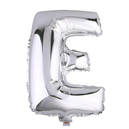 35" Silver Letter and Number Balloons, Metallic Mylar Foil Helium Air Balloons - NestOCart