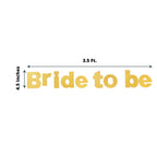 3.5ft Gold Glittered Bride To Be Paper Hanging Bridal Shower Garland Banner, Bachelorette Party Banner - Bell Racket Store