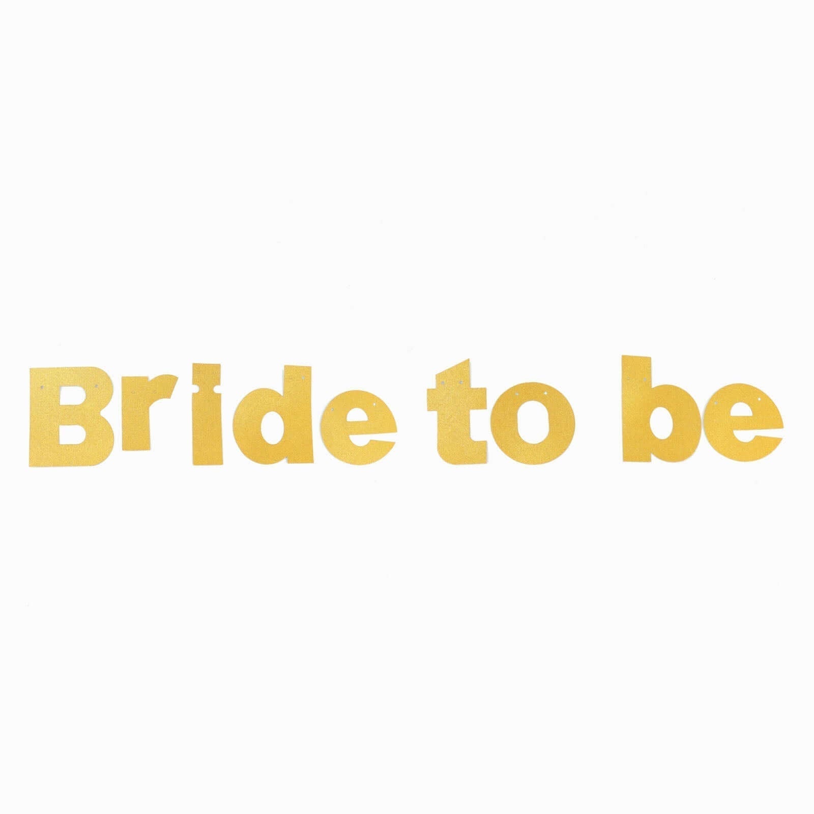 3.5ft Gold Glittered Bride To Be Paper Hanging Bridal Shower Garland Banner, Bachelorette Party Banner - Bell Racket Store