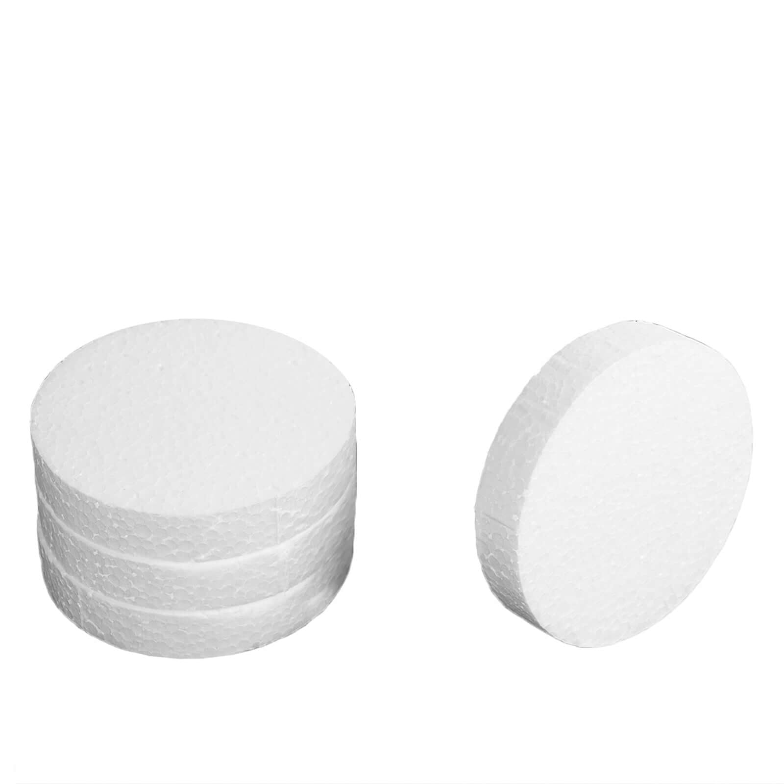 36 Pack 4" White StyroFoam Disc, DIY Polystyrene Foam Craft Supplies - NestOCart