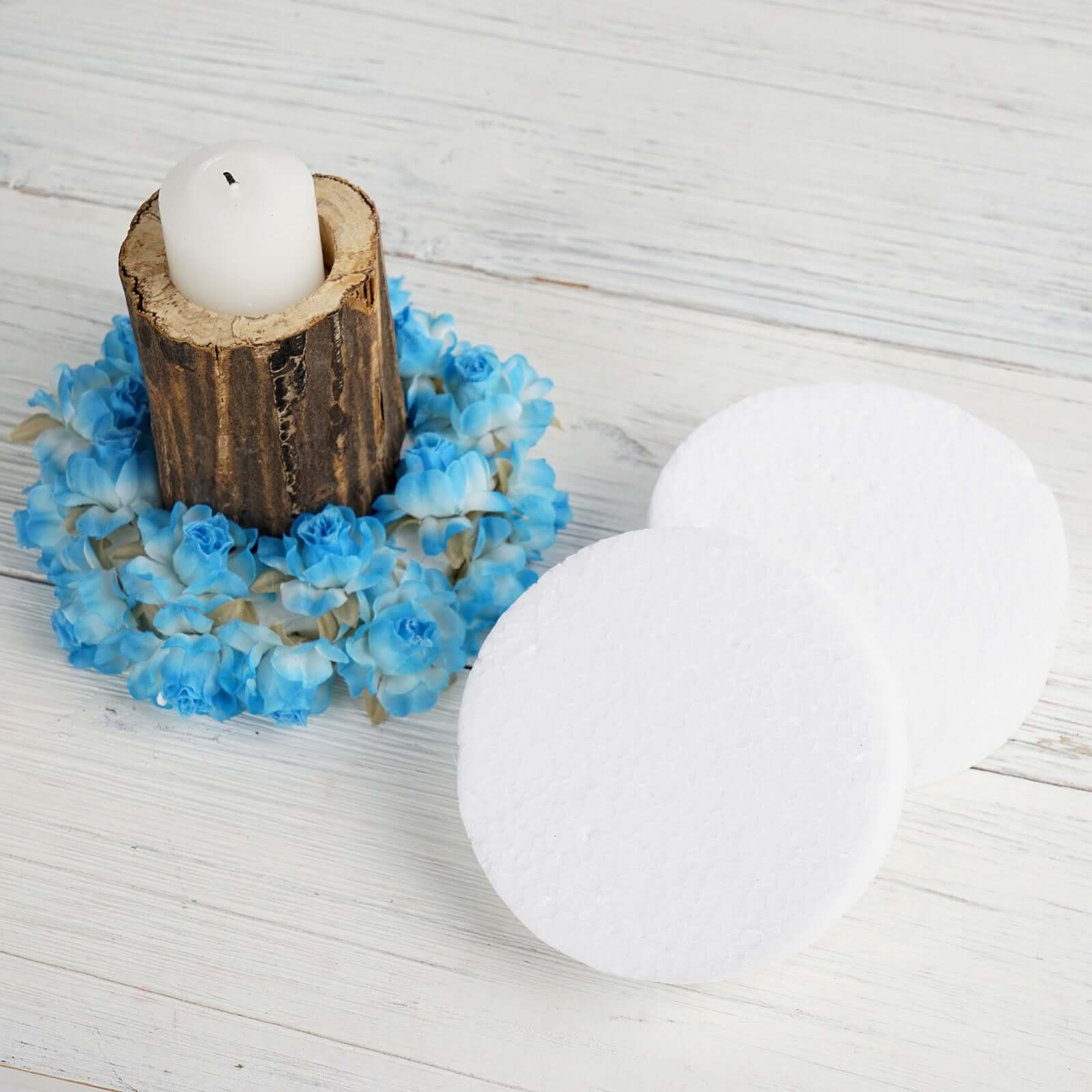 36 Pack 4" White StyroFoam Disc, DIY Polystyrene Foam Craft Supplies - NestOCart