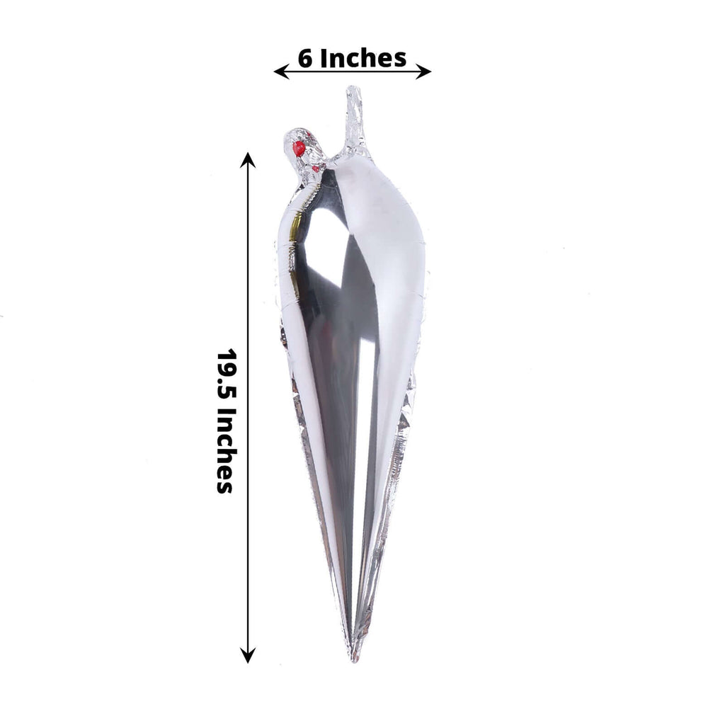 36 Pack Metallic Silver DIY Mylar Foil Starburst Cone Balloons, 3D Explosion Star Party Balloons Kit - Customizable - Bell Racket Store