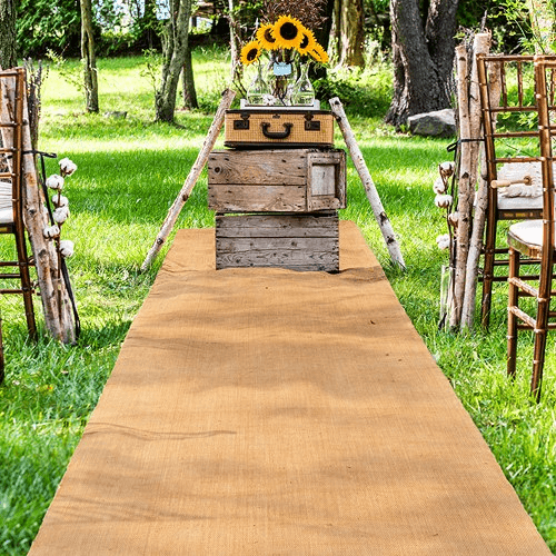 36"x100ft All Natural Jute Burlap Aisle Runner - NestOCart
