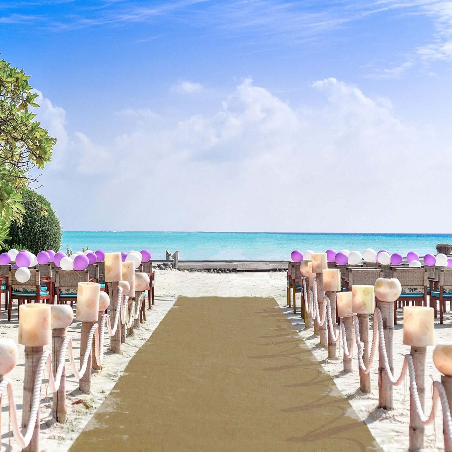 36"x100ft All Natural Jute Burlap Aisle Runner - NestOCart