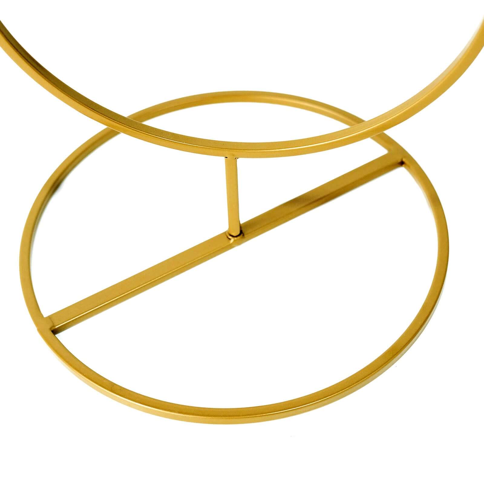 3ft 4 - Tier Gold Metal Hoop Pillar Flower Stand, Wreath Wedding Arch Table Centerpiece - Bell Racket Store