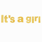 3ft Gold Glittered It's a Girl Paper Hanging Gender Reveal Garland Banner, Baby Shower Banner - Bell Racket Store