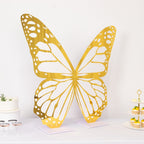 3ft Large Butterfly Party Props Decor, White and Gold Butterfly Foamboard Stand - Bell Racket Store