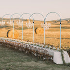 3ftx10ft Curved Aluminum Chandelier Hanger and Coupler with Heavy Steel Base Plate - Bell Racket Store