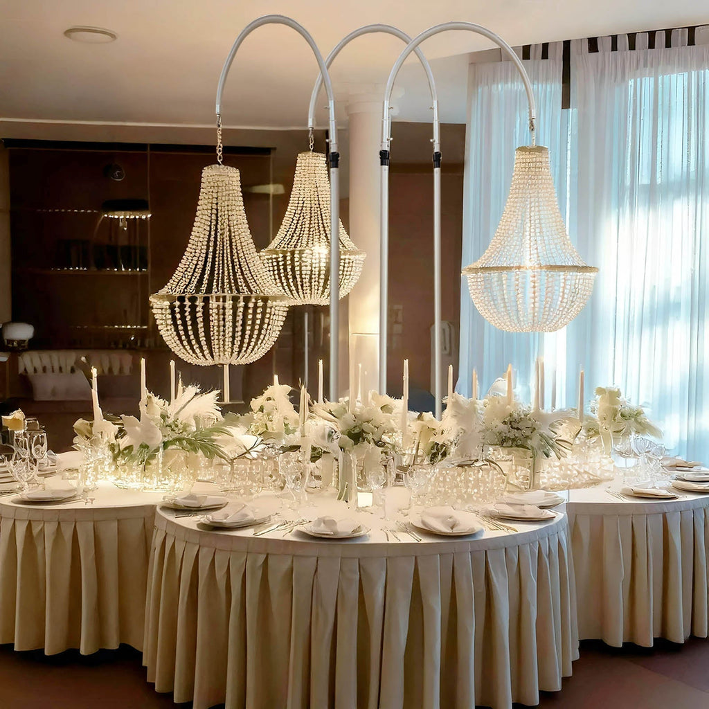 3ftx10ft Curved Aluminum Chandelier Hanger and Coupler with Heavy Steel Base Plate - Bell Racket Store