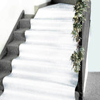 3ftx50ft White Sparkle Glitter Wedding Aisle Runner, Non - Woven Red Carpet Runner - Prom, Hollywood, Glam Parties - Bell Racket Store