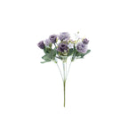 4 Bushes 12" Lavender Lilac Real Touch Artificial Silk Rose Flower Bouquet, Faux Bridal Flowers - Bell Racket Store