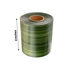 50 Yards 4" Green Ti Leaf Two Sided Floral Waterproof Satin Ribbon, DIY Bouquet Craft Supplies Wrap