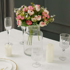 4 Pack 12" Artificial Pink Ranunculus Silk Flower Bridal Bouquets, Faux Buttercup Floral Arrangement - Bell Racket Store