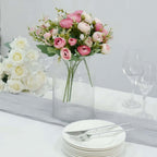 4 Pack 12" Artificial Pink Ranunculus Silk Flower Bridal Bouquets, Faux Buttercup Floral Arrangement - Bell Racket Store