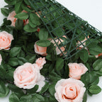 4 Pack 12 Sq ft. Easy - Install Blush Silk Rose Flower Mat Wall Panel Backdrop - Bell Racket Store