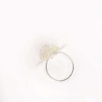 4 Pack 2" Elegant Silver Metal Floral Serviette Napkin Rings, Daisy Flower Buckle Napkin Holders - Bell Racket Store