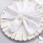 4 Pack 2" Elegant Silver Metal Floral Serviette Napkin Rings, Daisy Flower Buckle Napkin Holders - Bell Racket Store