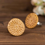 4 Pack 2" Natural Rustic Style Jute Rattan Metal Napkin Rings, Handmade Boho Chic Woven Serviette Buckle Holders - Bell Racket Store