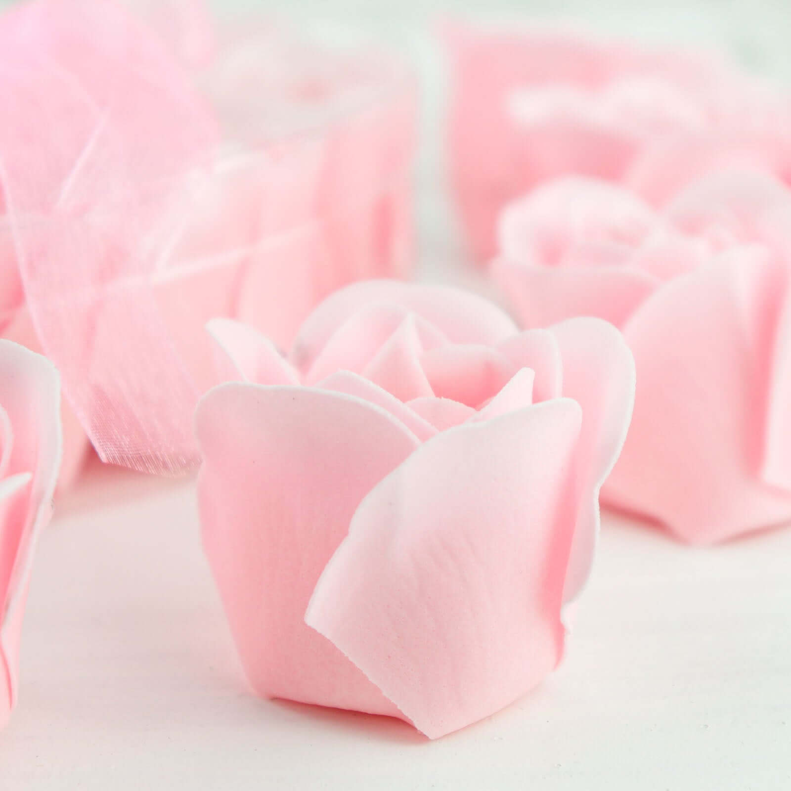 4 Pack 24 PCs Blush Scented Rose Soap Heart Shaped Party Favors With Gift Boxes And Ribbon - Bell Racket Store