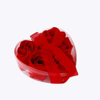 4 Pack 24 Pcs Red Scented Rose Soap Heart Shaped Party Favors With Gift Boxes And Ribbon - Bell Racket Store